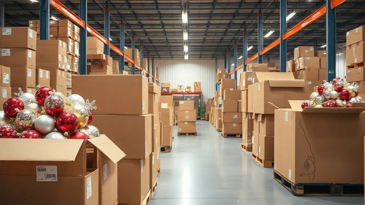 Entrepôt de cartons de boules de Noël en gros pour déstockage professionnel